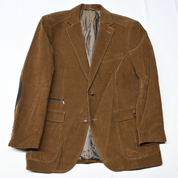 Ibiza 42R Tan Brown Corduroy Armino Mens Blazer Sport Coat Jacket‎